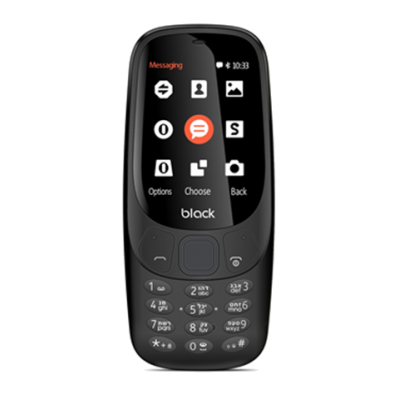 Black KSR-01 Unlocked 3G Phone - Also Works with Kosher sim cards